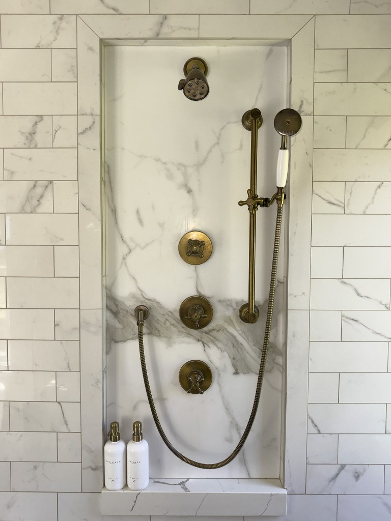 brass shower faucet